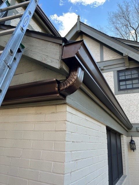 New gutter installation project by Buck Roofing team
