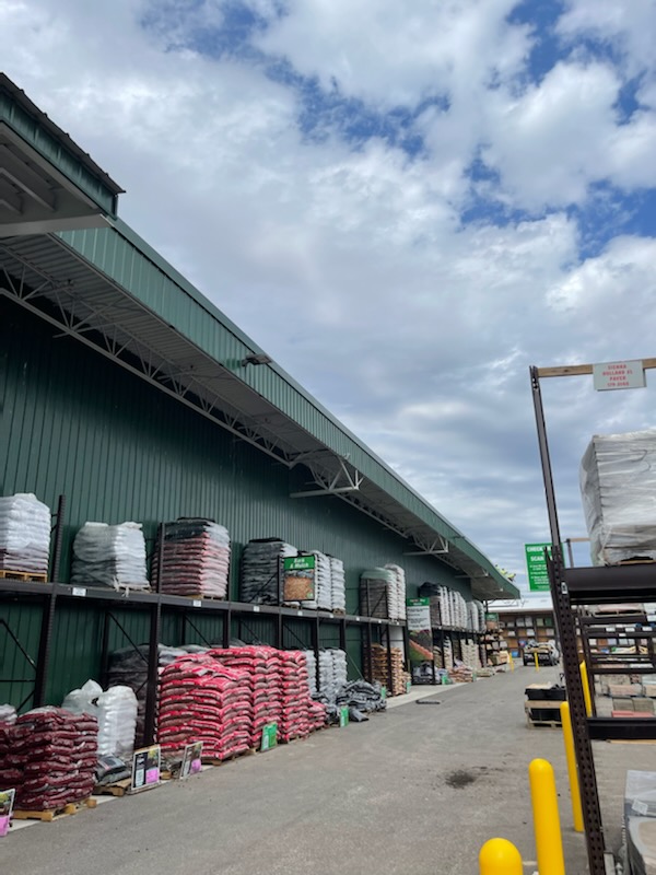 Buck Roofing commercial roofing project at Menards in Kansas City, Kansas