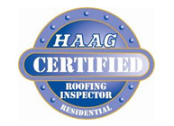 HAAG Certified residential badge - Buck Roofing is a certified residential roofing inspector